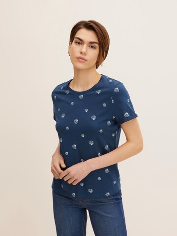 T-shirt TOM TAILOR en bleu : devant