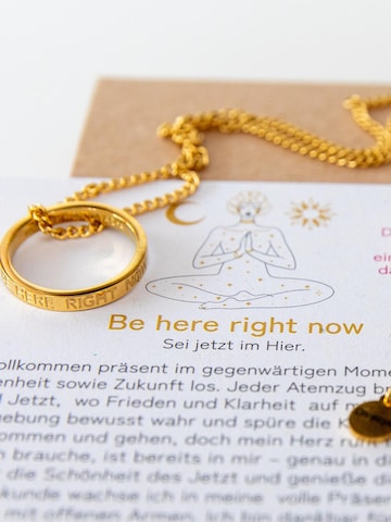 Divasya Necklace 'Be here right now' in Gold