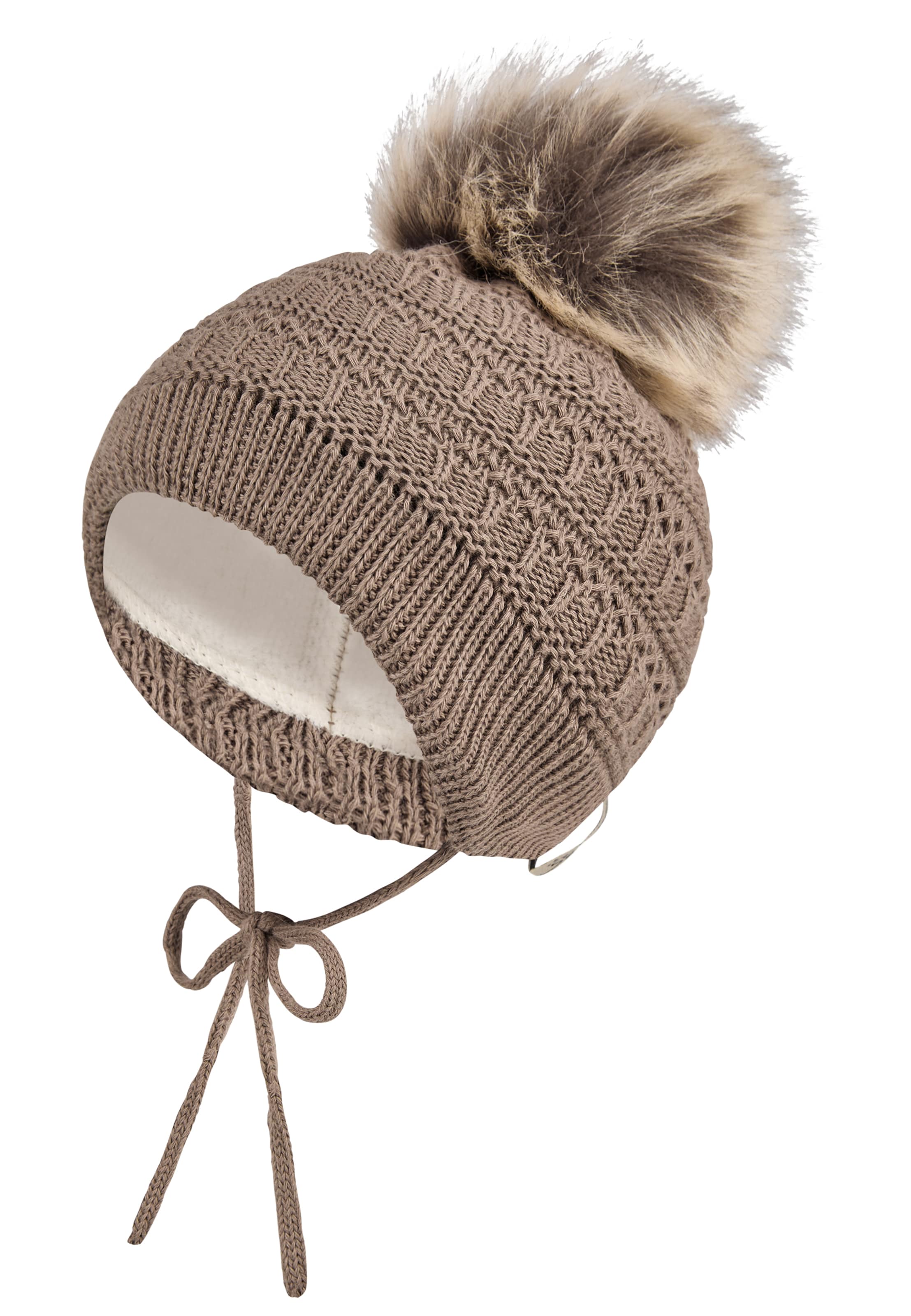 STERNTALER Beanie in Brown: front