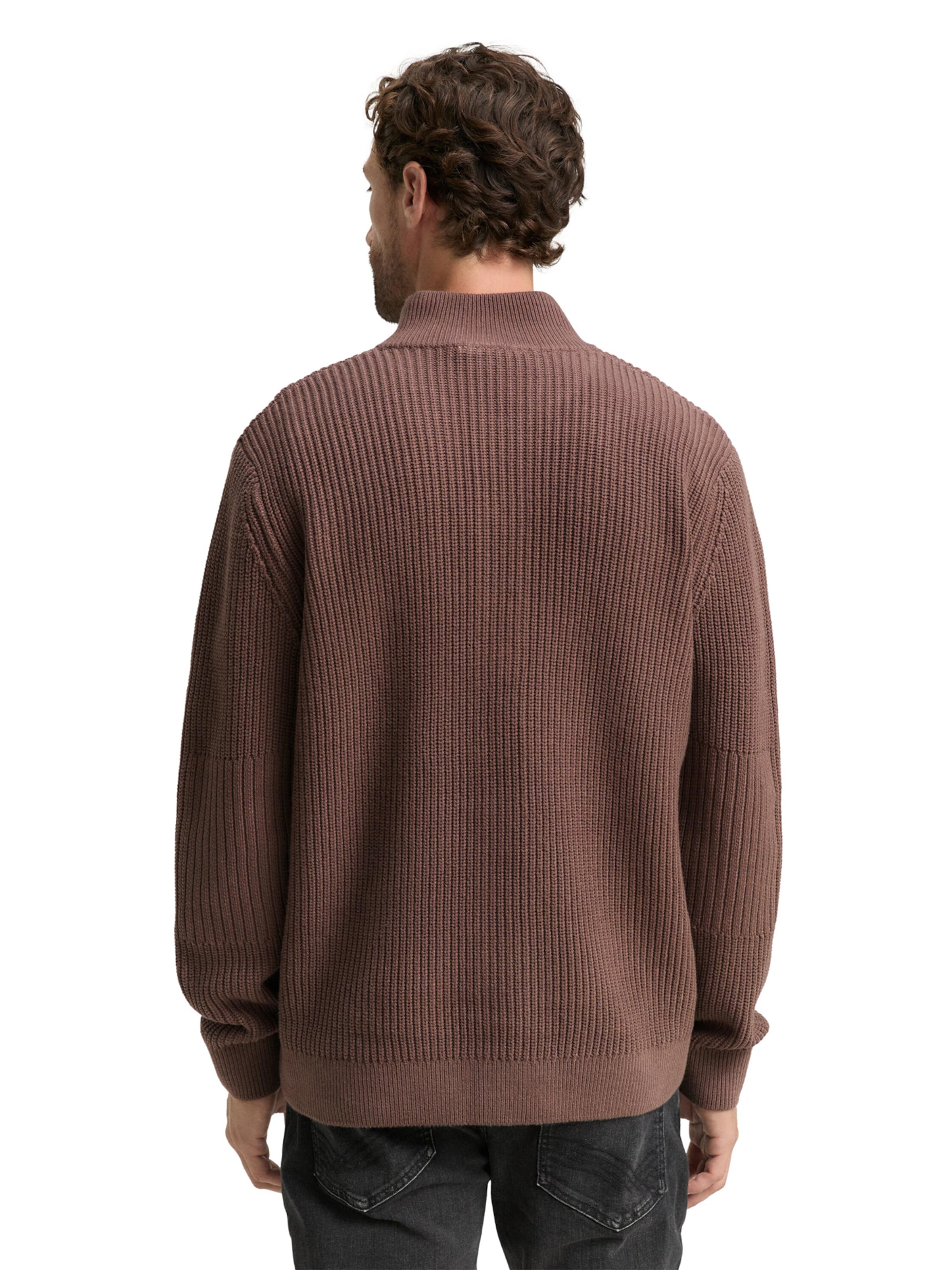 TOM TAILOR Πλεκτή ζακέτα σε καφέ