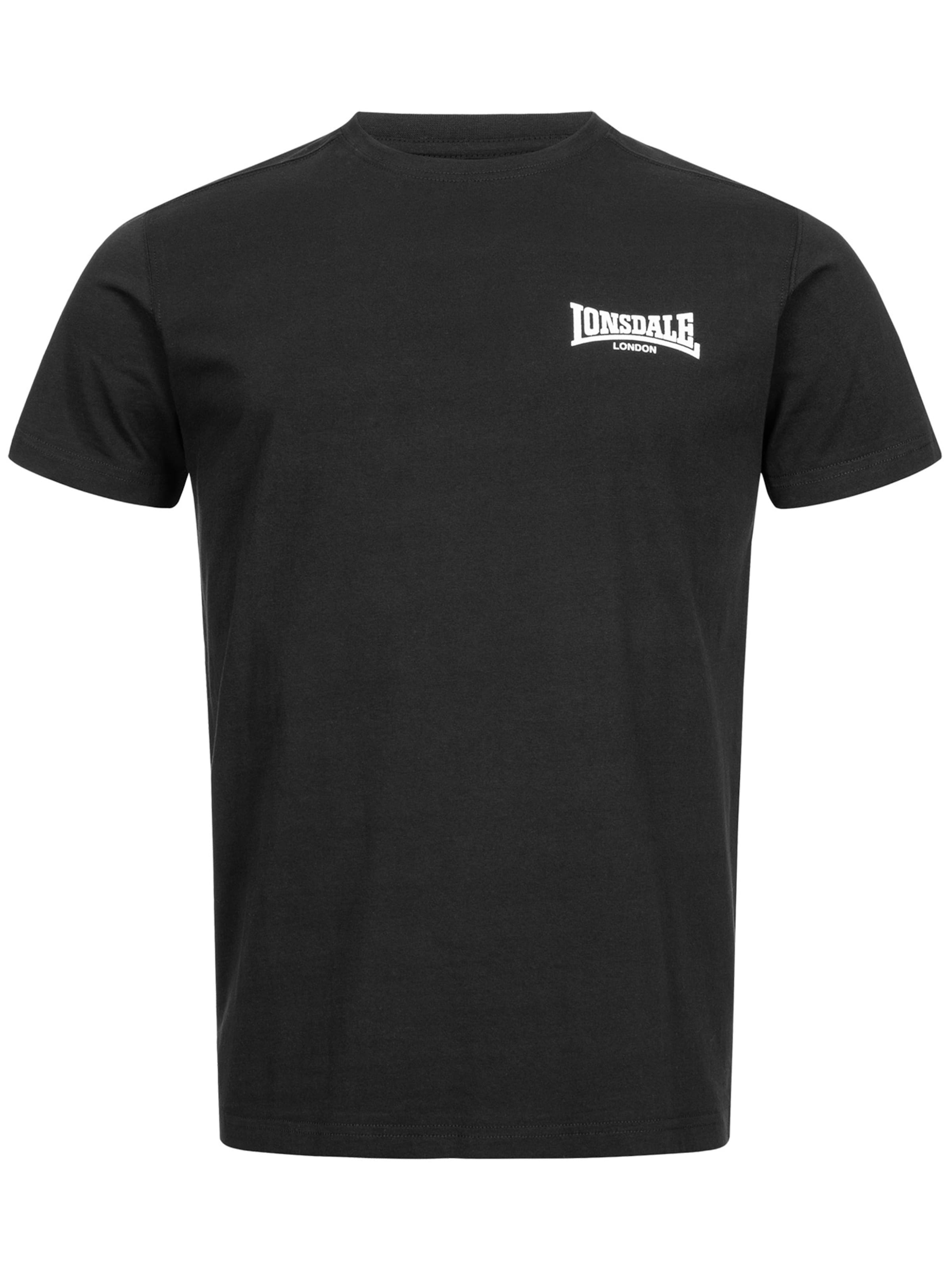 LONSDALE T-Shirt 'Elmdon' in Schwarz: Vorderseite