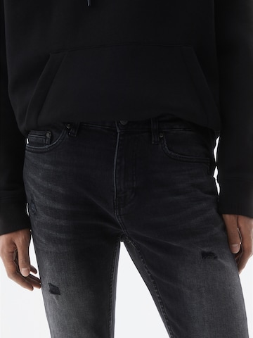 Pull&Bear Slimfit Jeansy w kolorze czarny