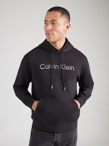 Sweat-shirt Calvin Klein en noir : devant