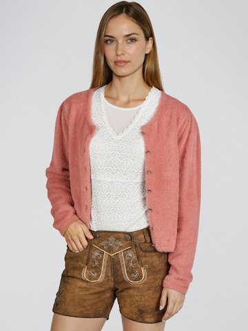 SPIETH & WENSKY Gebreid vest 'Hulla' in Oranje: voorkant