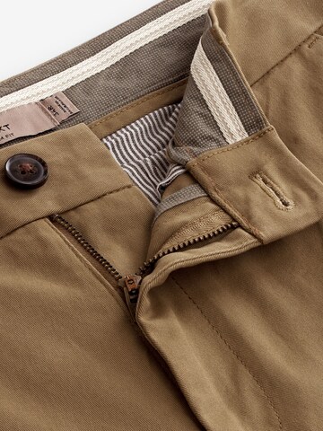 Next Slimfit Chino hlače | rjava barva