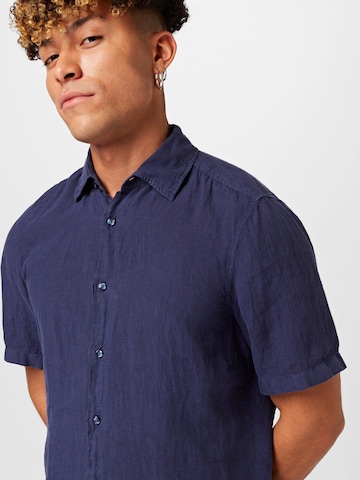 BOSS Orange Regular fit Button Up Shirt 'Rash' in Blue