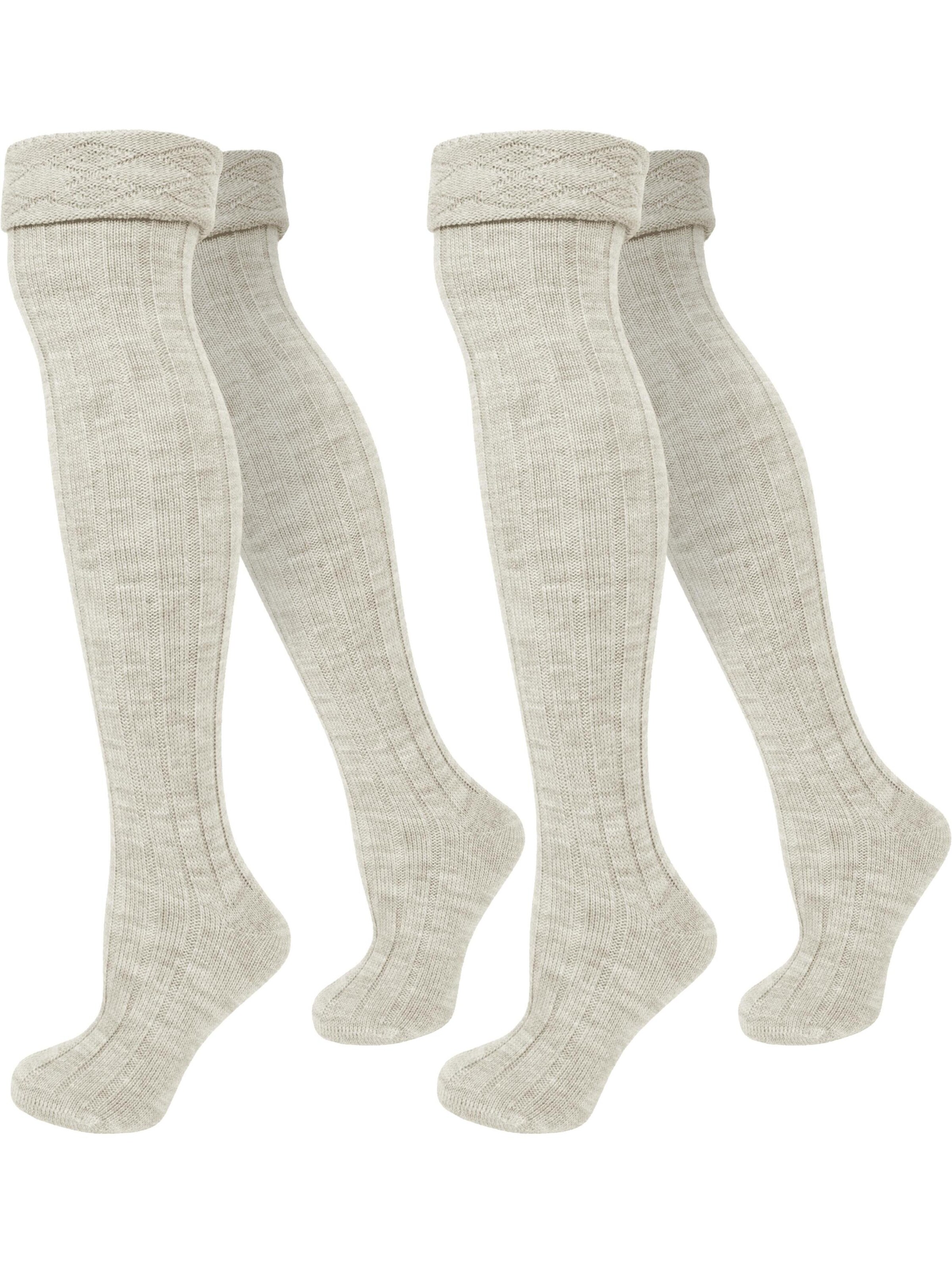 normani Overknee Strümpfe in Weiß: Vorderseite