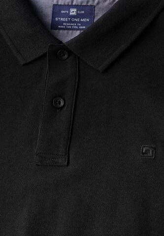 Street One MEN Piquée-Poloshirt in Schwarz