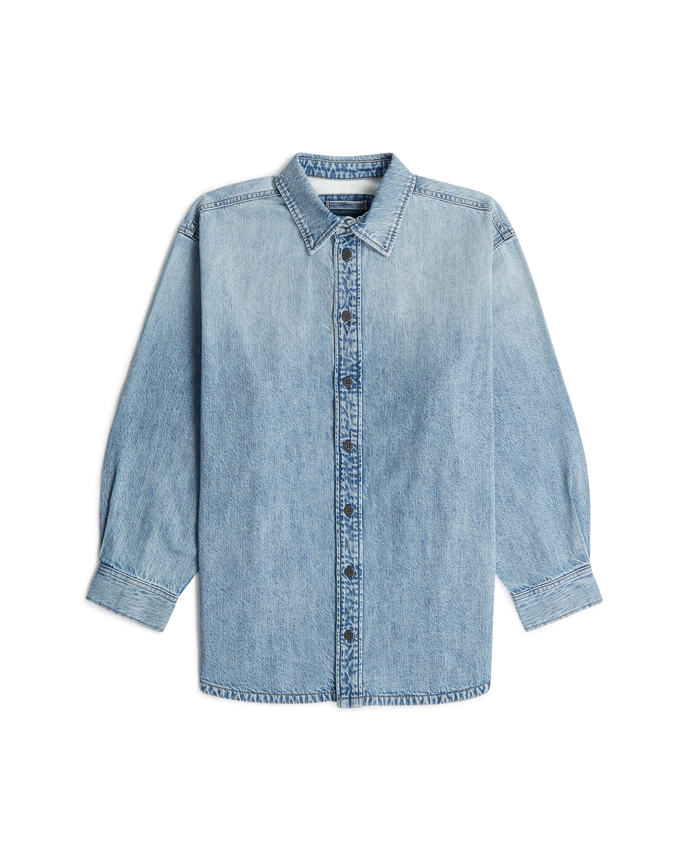 G-STAR Shirt 'Maxi Overshirt' in Blauw: voorkant