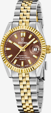 Montre à affichage analogique FESTINA en marron : devant