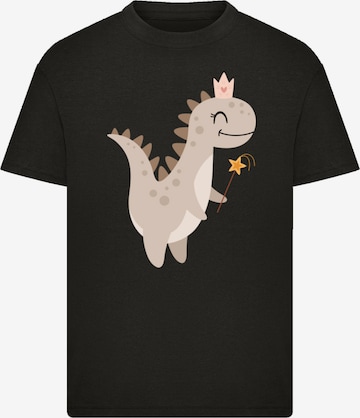 T-Shirt 'Süßer Mädchen Dinosaurier' F4NT4STIC en noir : devant