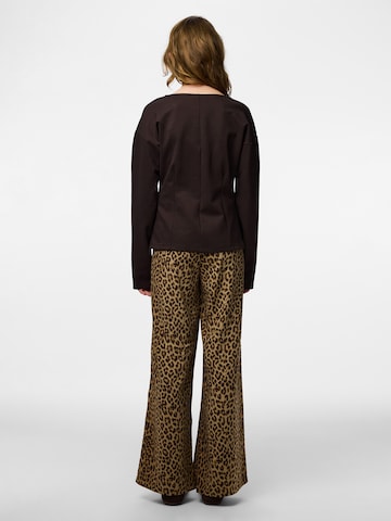 PIECES Широкий Штаны 'PCBOSELLA' в Бежевый