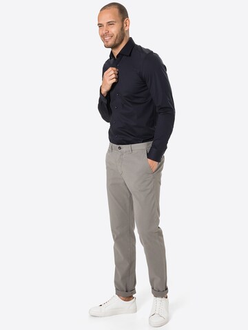 OLYMP Slim fit Zakelijk overhemd in Blauw