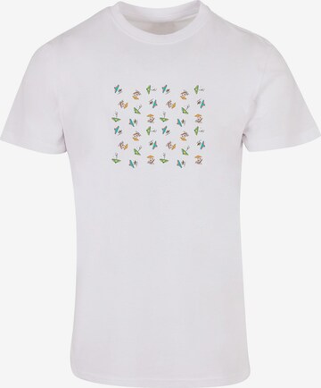 Merchcode T-Shirt 'Peanuts Umbrellas V2' in Weiß: predná strana