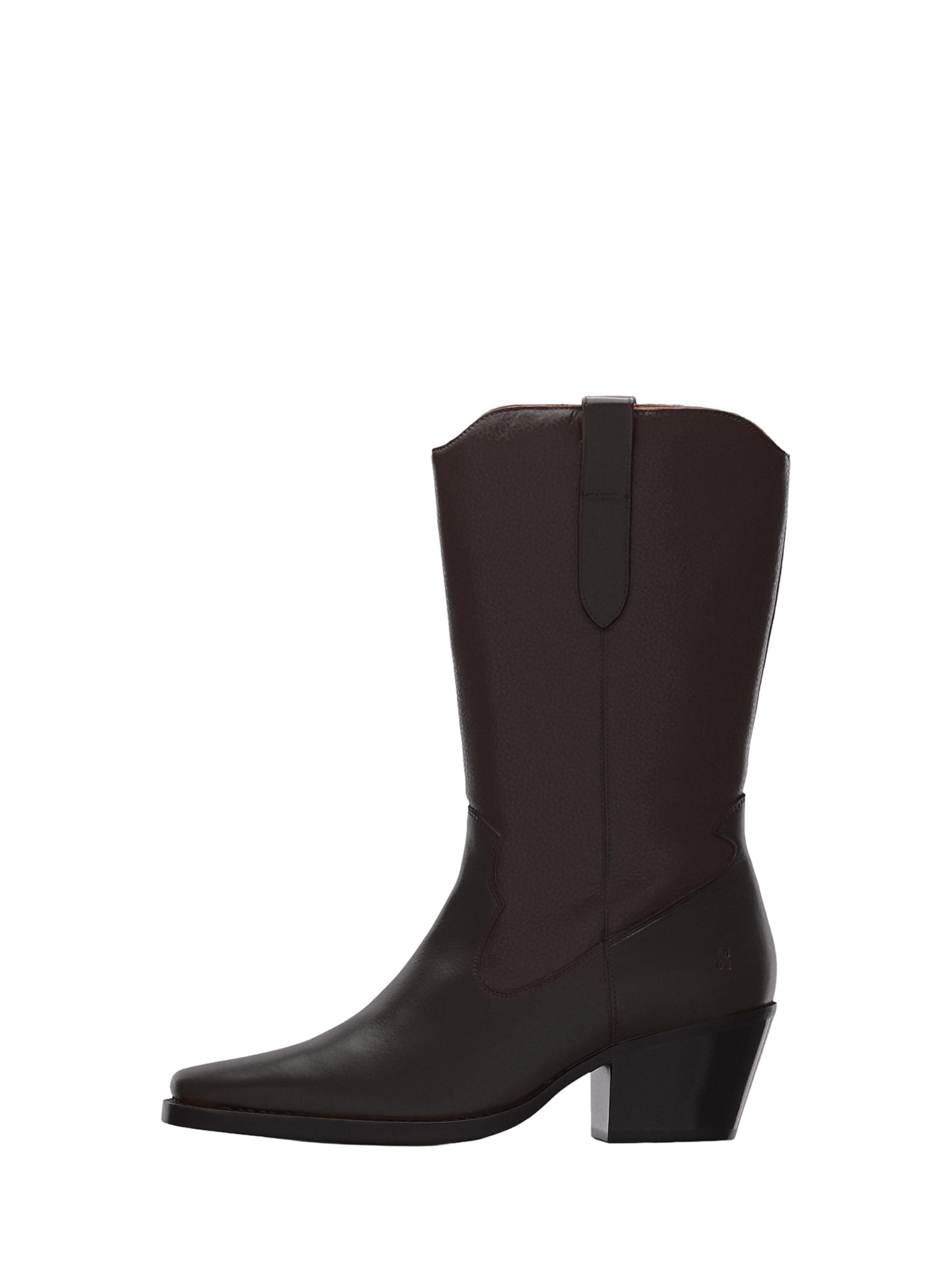 BRONX Bottes de cowboy 'Cassi-dy' en brun foncé, Vue avec produit