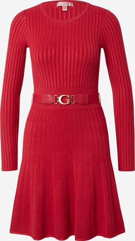GUESS Gebreide jurk 'Paige' in Rood: voorkant