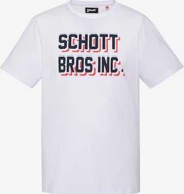Schott NYC Shirt in Weiß: Vorderseite