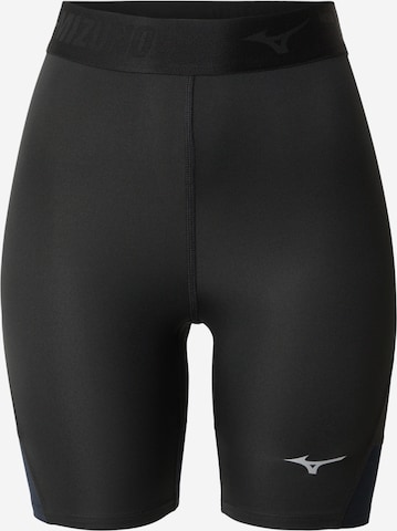 MIZUNO Skinny Urheiluhousut 'Core Impulse' värissä musta: etupuoli