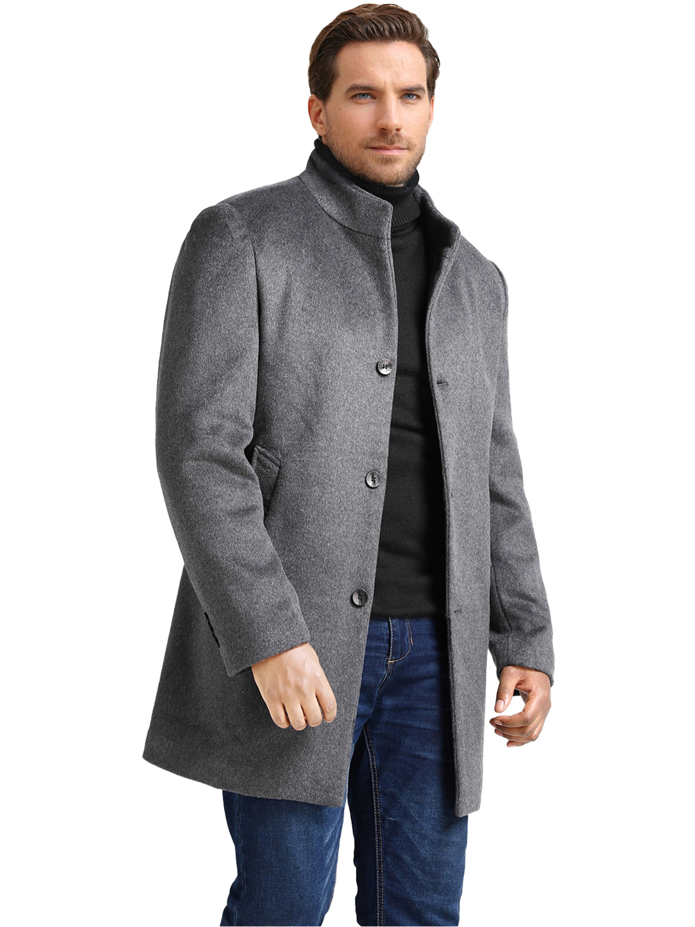 YOUTHUP Winter Coat 'Winterfester' in Grey