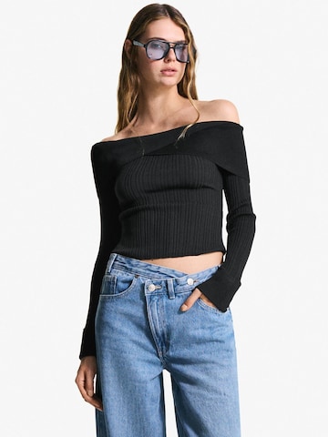 Bershka Neulepaita värissä musta: etupuoli