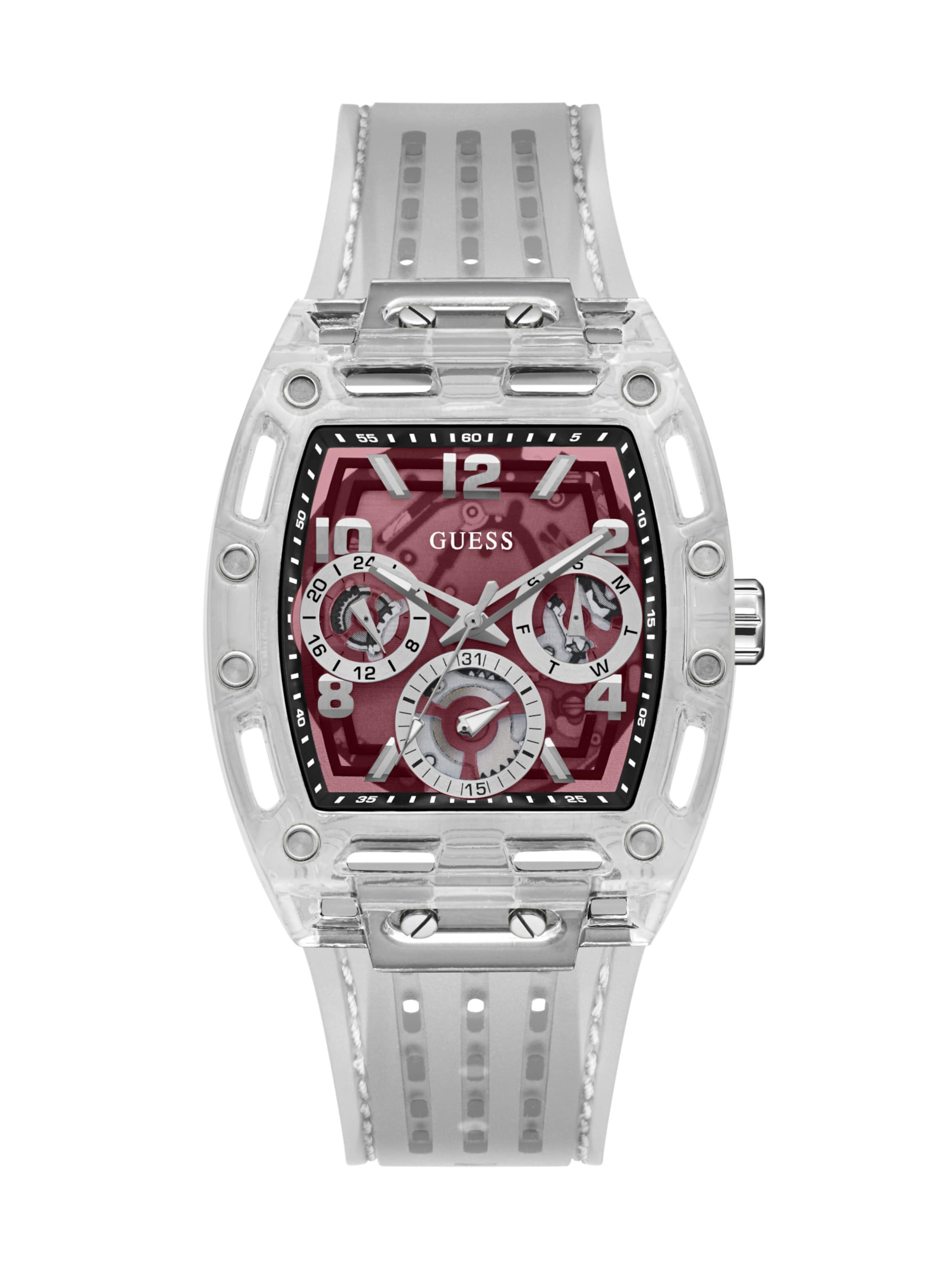 Orologio analogico 'GT Phoenix' di GUESS in trasparente: frontale