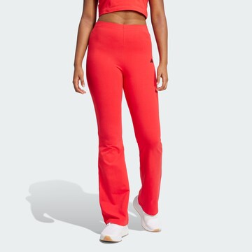 évasé Pantalon de sport 'Essentials' ADIDAS SPORTSWEAR en rouge : devant