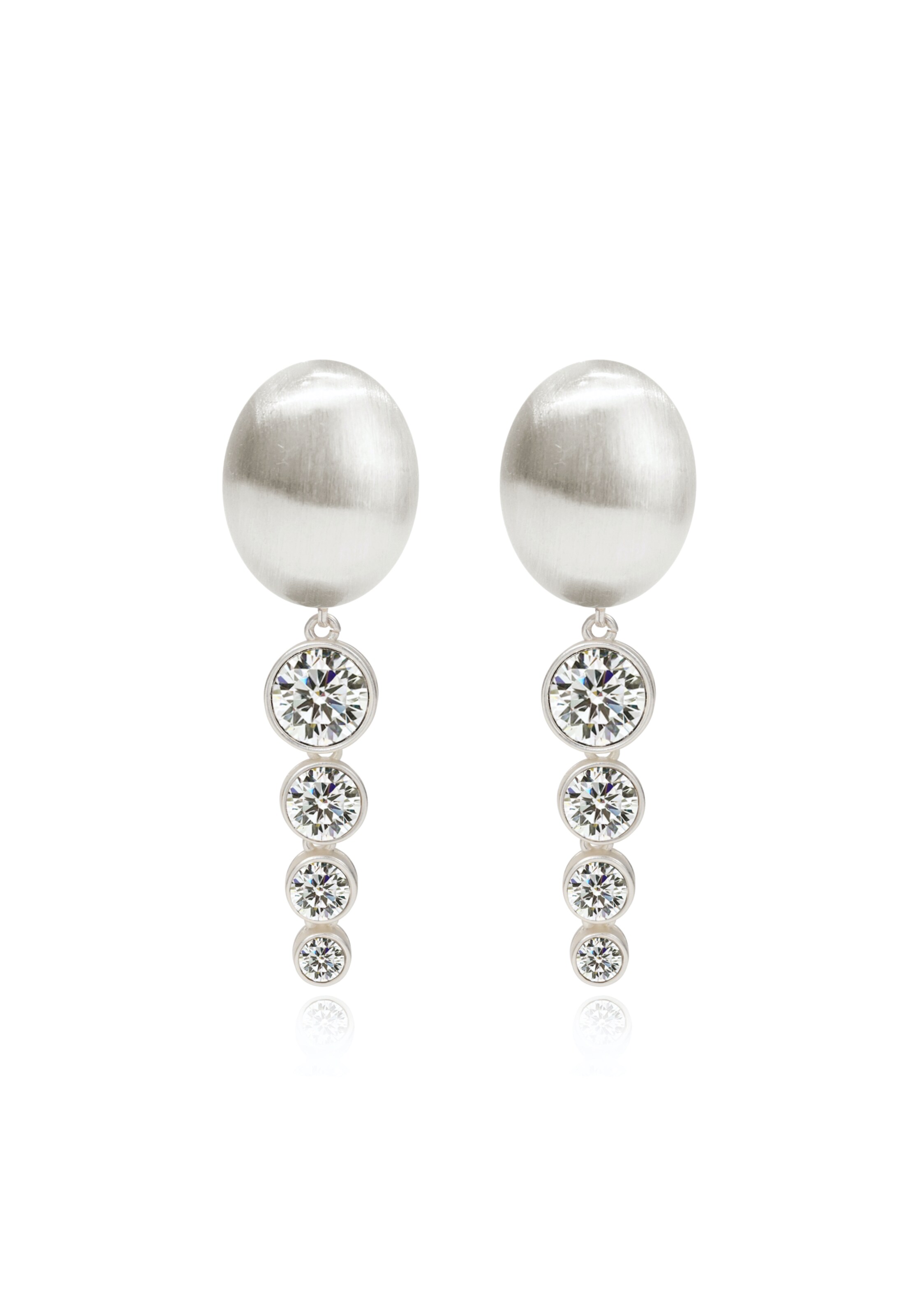 FILIPPA FIRENZE Ohrclips 'Pioggia' in Silber: Vorderseite