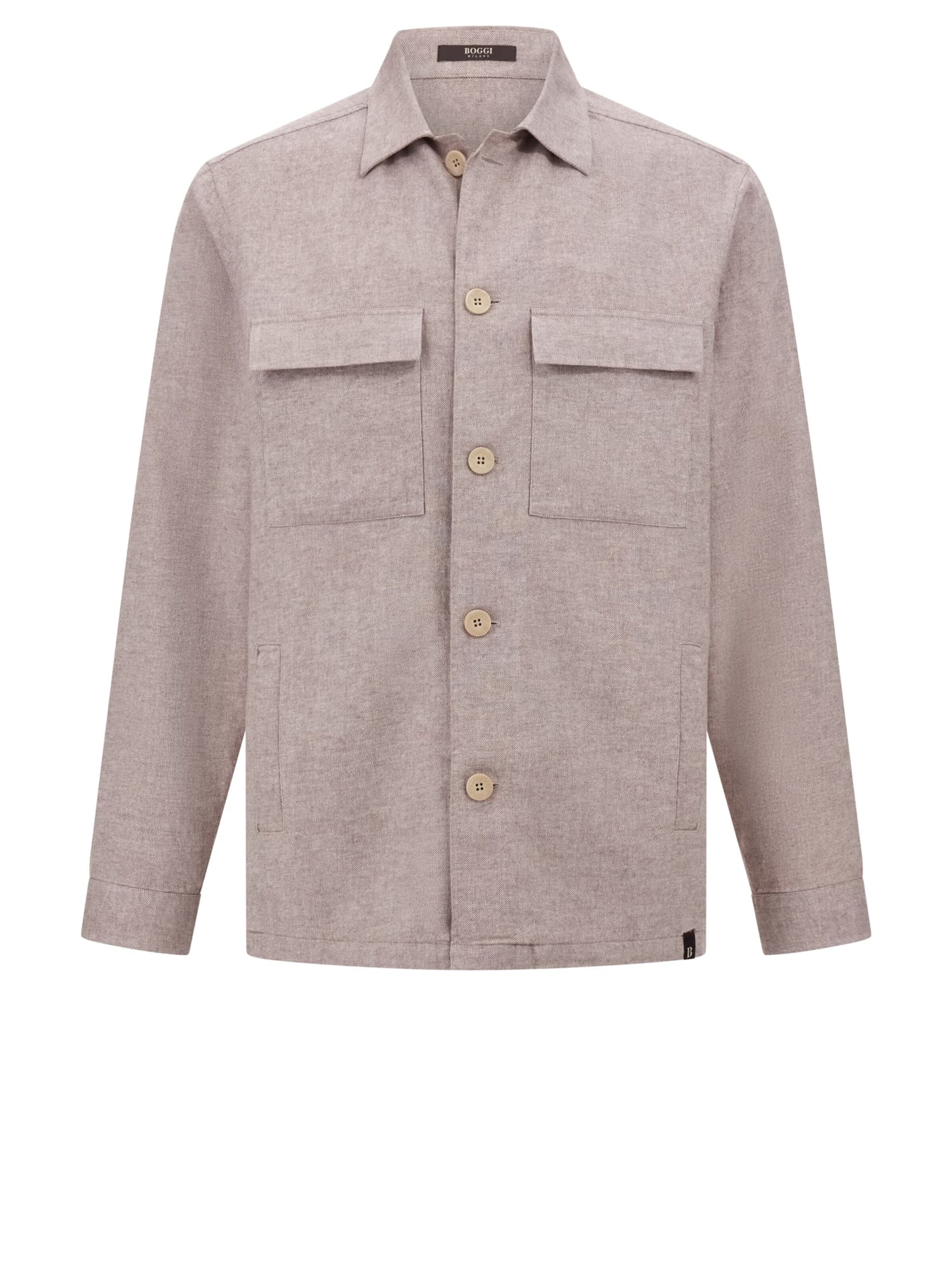 Boggi Milano Regular Fit Jacke in Grau: Vorderseite