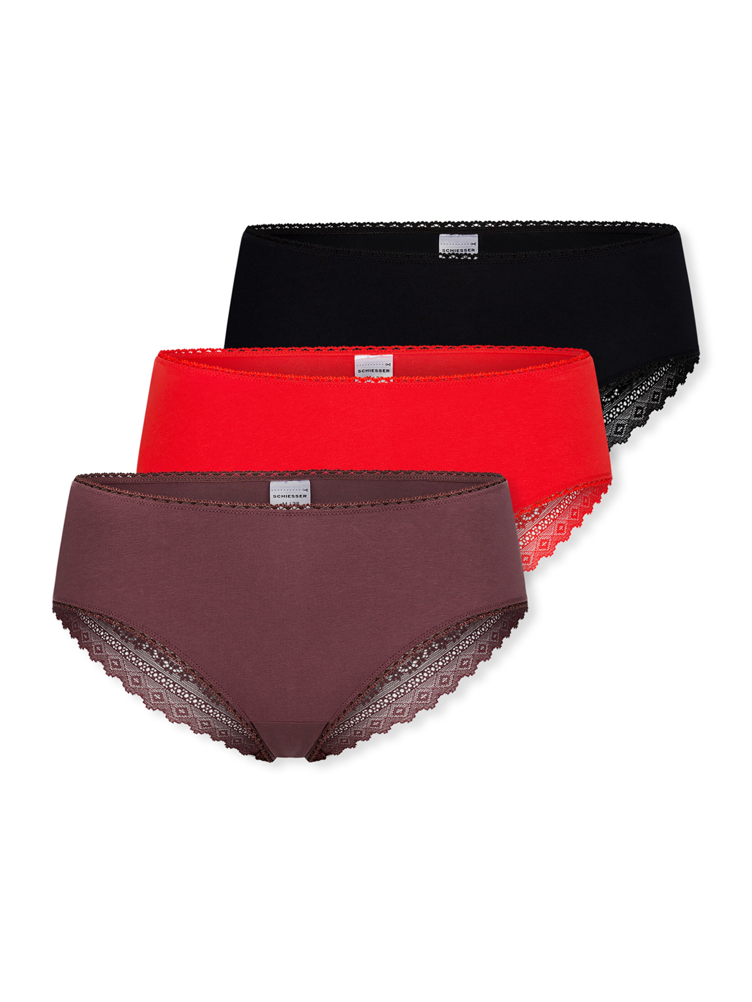 SCHIESSER Slip ' Modern Multi ' in Rood: voorkant