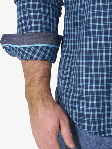 Jan Vanderstorm Comfort Fit Hemd ' Pertavin ' in Blau