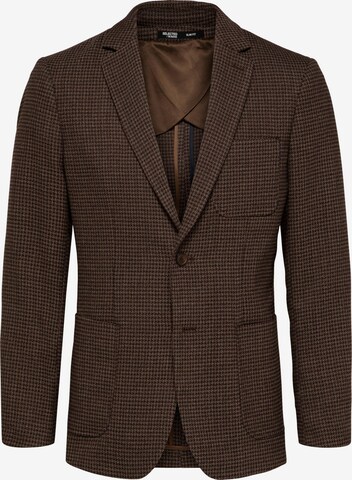 SELECTED HOMME Slim fit Suit Jacket in Brown: front