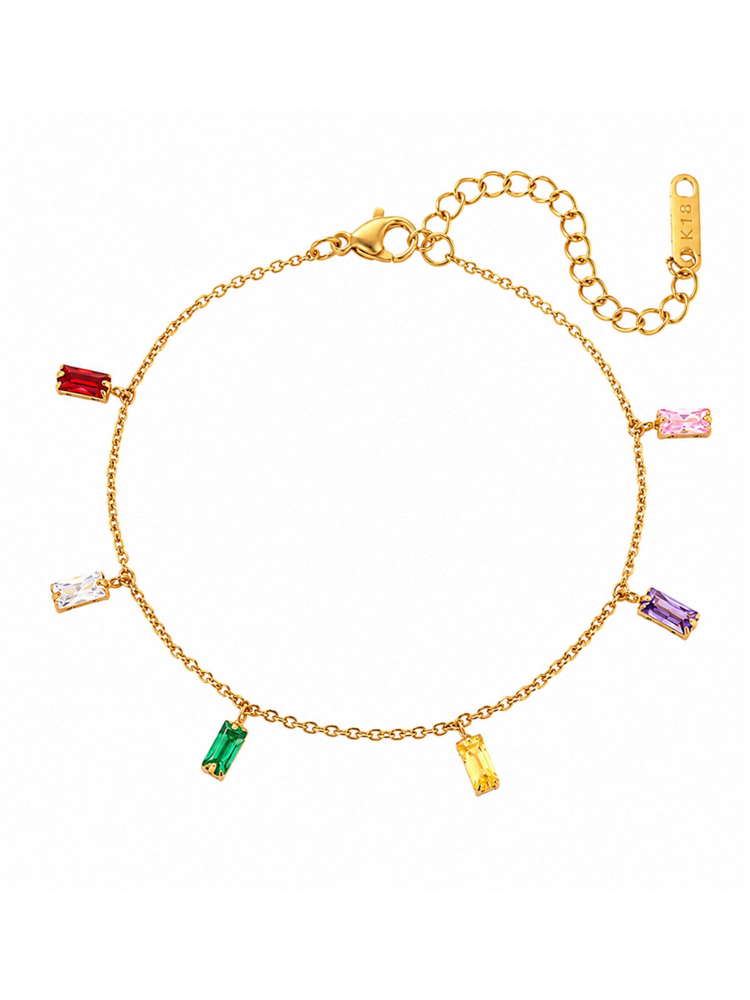 Pure Schmuck Bracelet 'Rainbow | Bridgerton' in Gold: front
