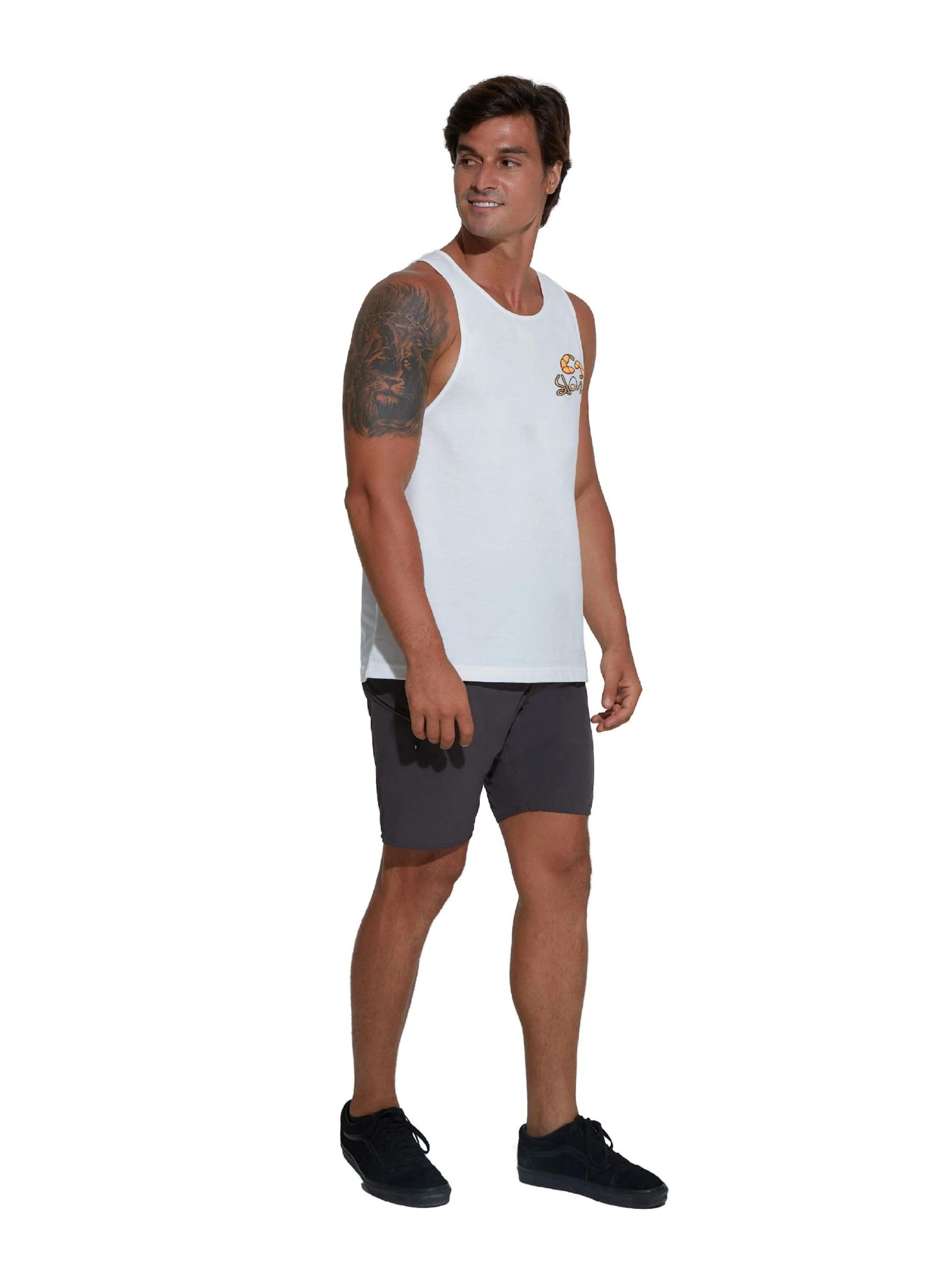 69Slam - Camiseta 'CAMISETA LOOSE FIT ROMAN NOODLE' en blanco