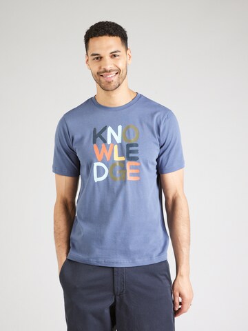 T-Shirt KnowledgeCotton Apparel en bleu : devant