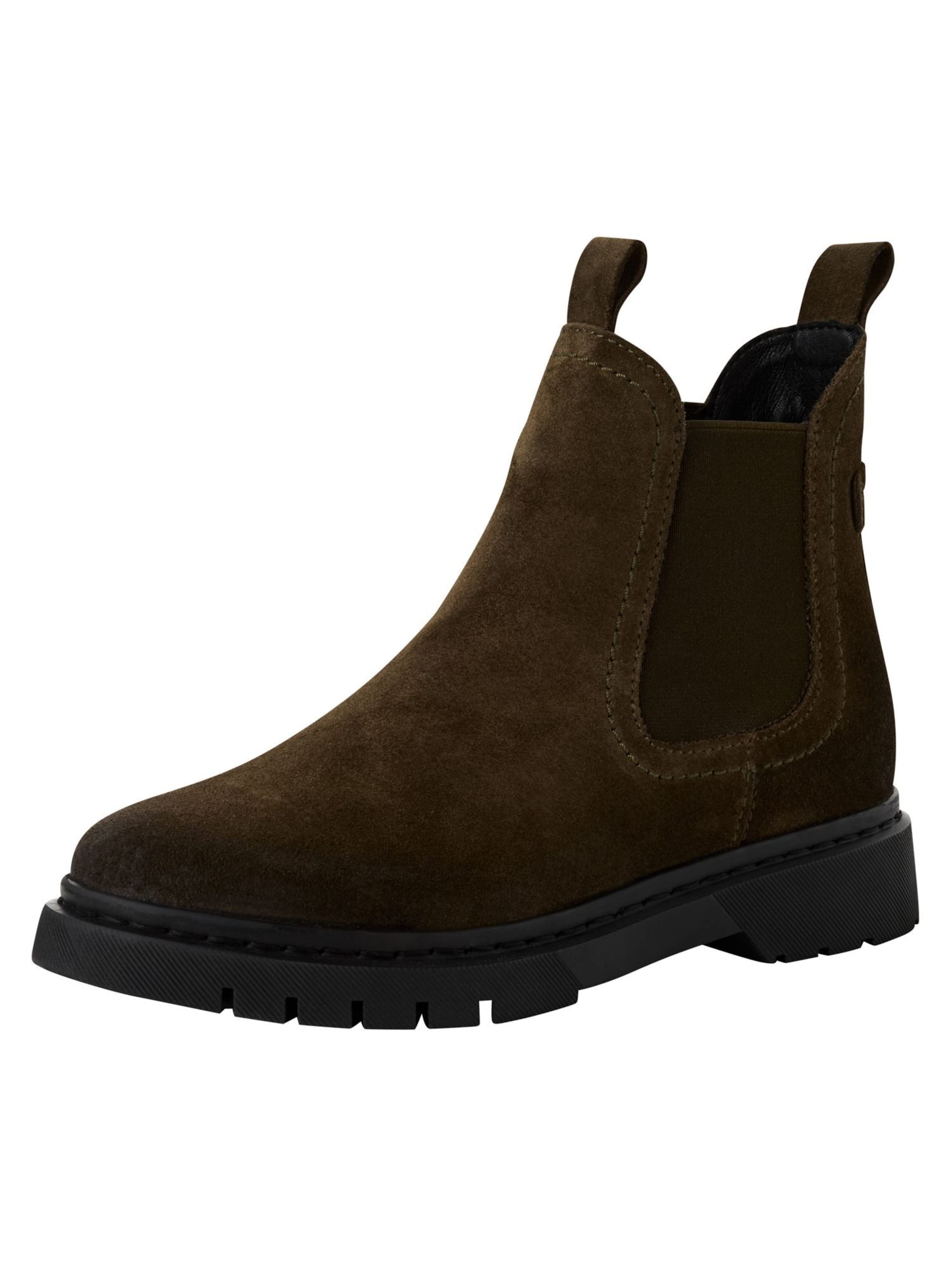 Tamaris Chelsea boots in Green: front