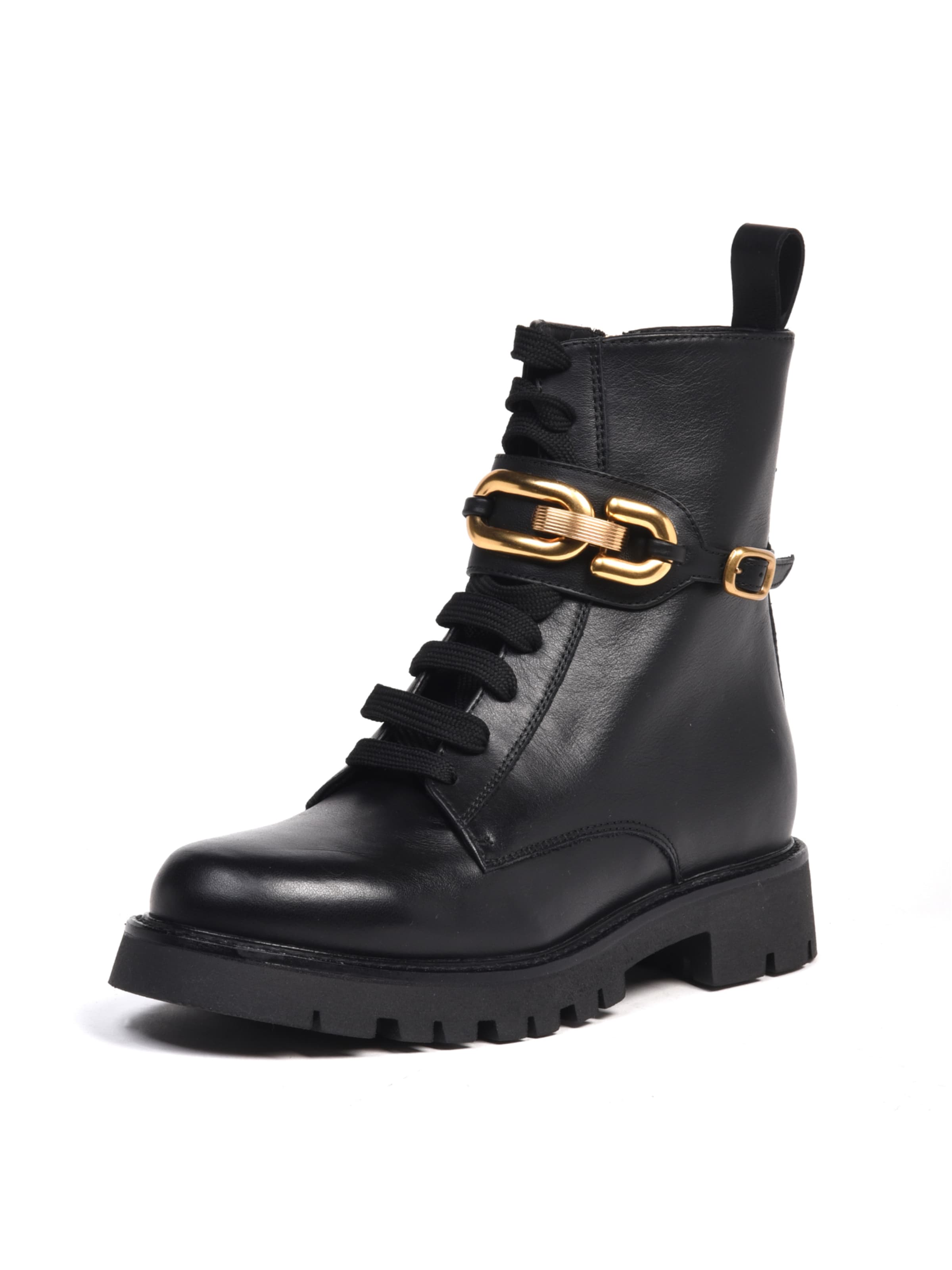 Bottines à lacets BALDININI en noir : devant