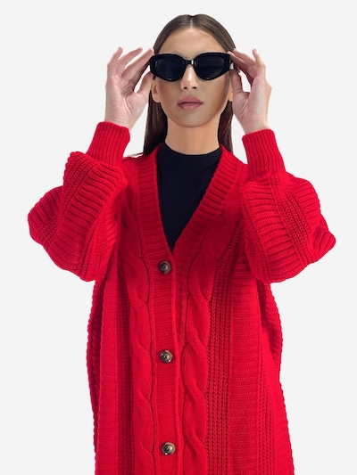 Elara Strickjacke in rot, Produktansicht