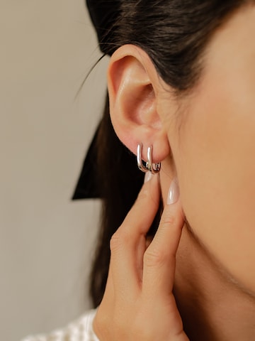 Hey Happiness Oorbellen 'Ellipse' in Zilver