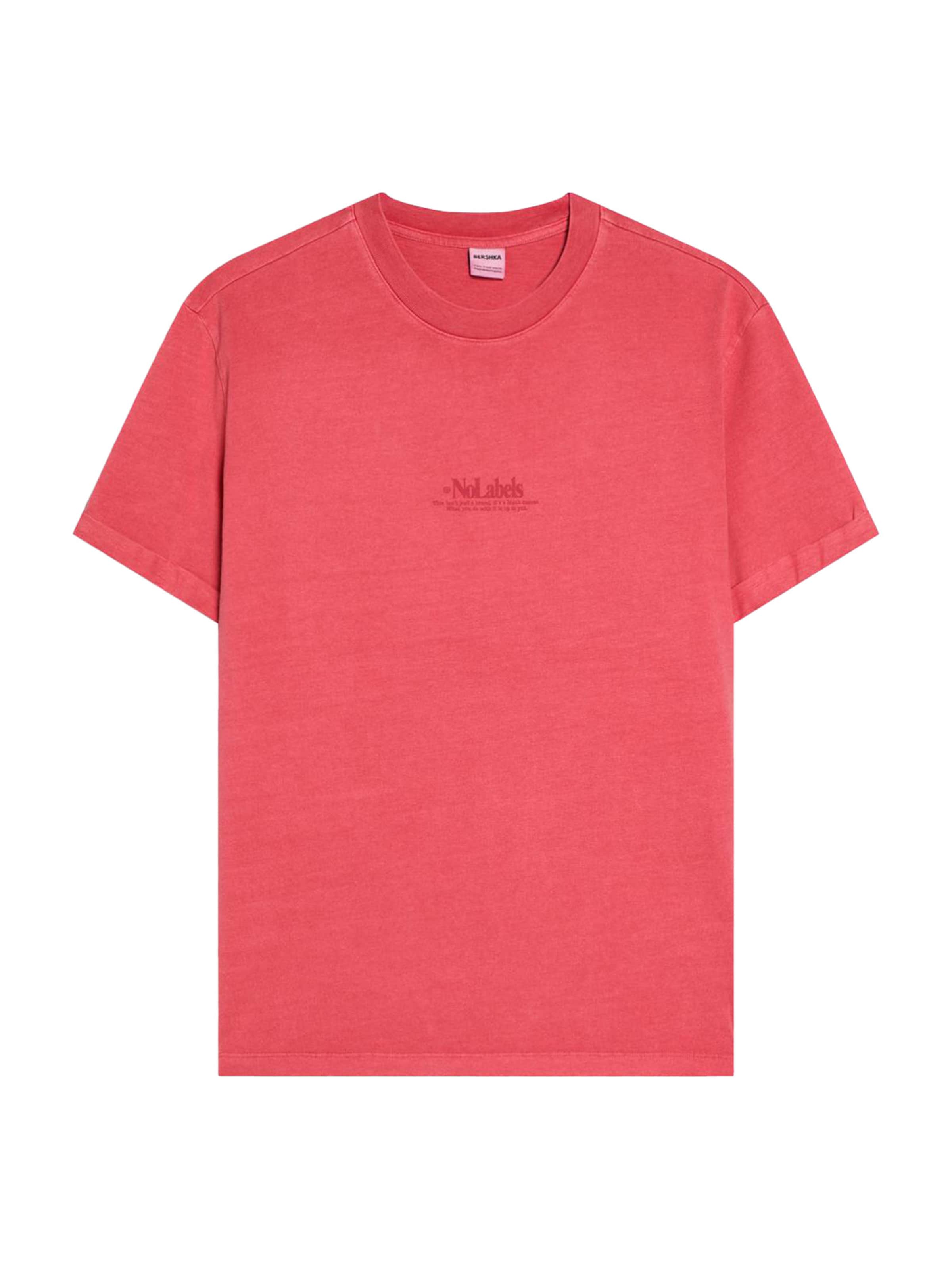 Bershka Tričko 'Thug' - Červená: predná strana