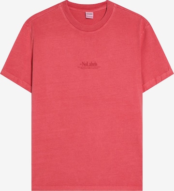 Bershka Tričko 'Thug' - Červená: predná strana