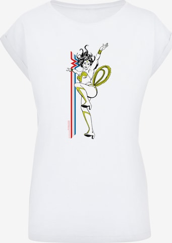 F4NT4STIC Shirt 'DC Comics Wonder Woman Retro Pose' in White: front