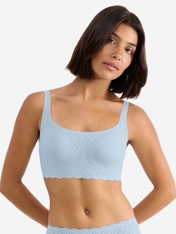 SLOGGI Bralette Bra 'Feel Bliss' in Blue: front