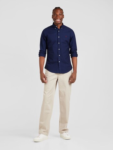 Slim fit Camicia di Polo Ralph Lauren in blu