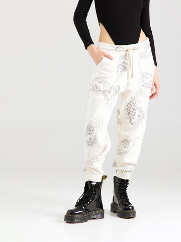 ALPHA INDUSTRIES Tapered Trousers 'Crane' in White: front