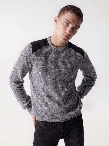 Salsa Jeans Sweater 'LOS ANGELES' in Grey: front