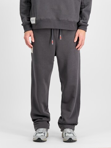 ALPHA INDUSTRIES Loose fit Sports trousers in Grey: front