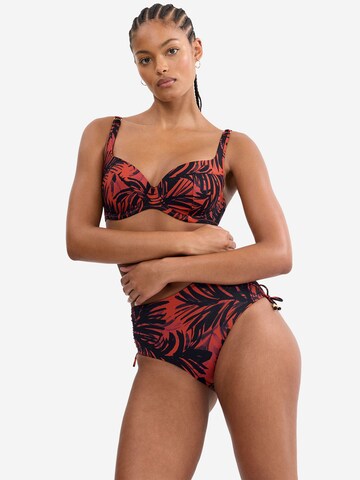 TRIUMPH T-Shirt Bügel-Bikini-Top ' Red Label Summer Palm ' in Braun: Vorderseite