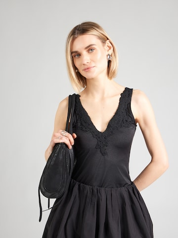 ABOUT YOU Боди-футболка 'Maithe' в Черный: спереди