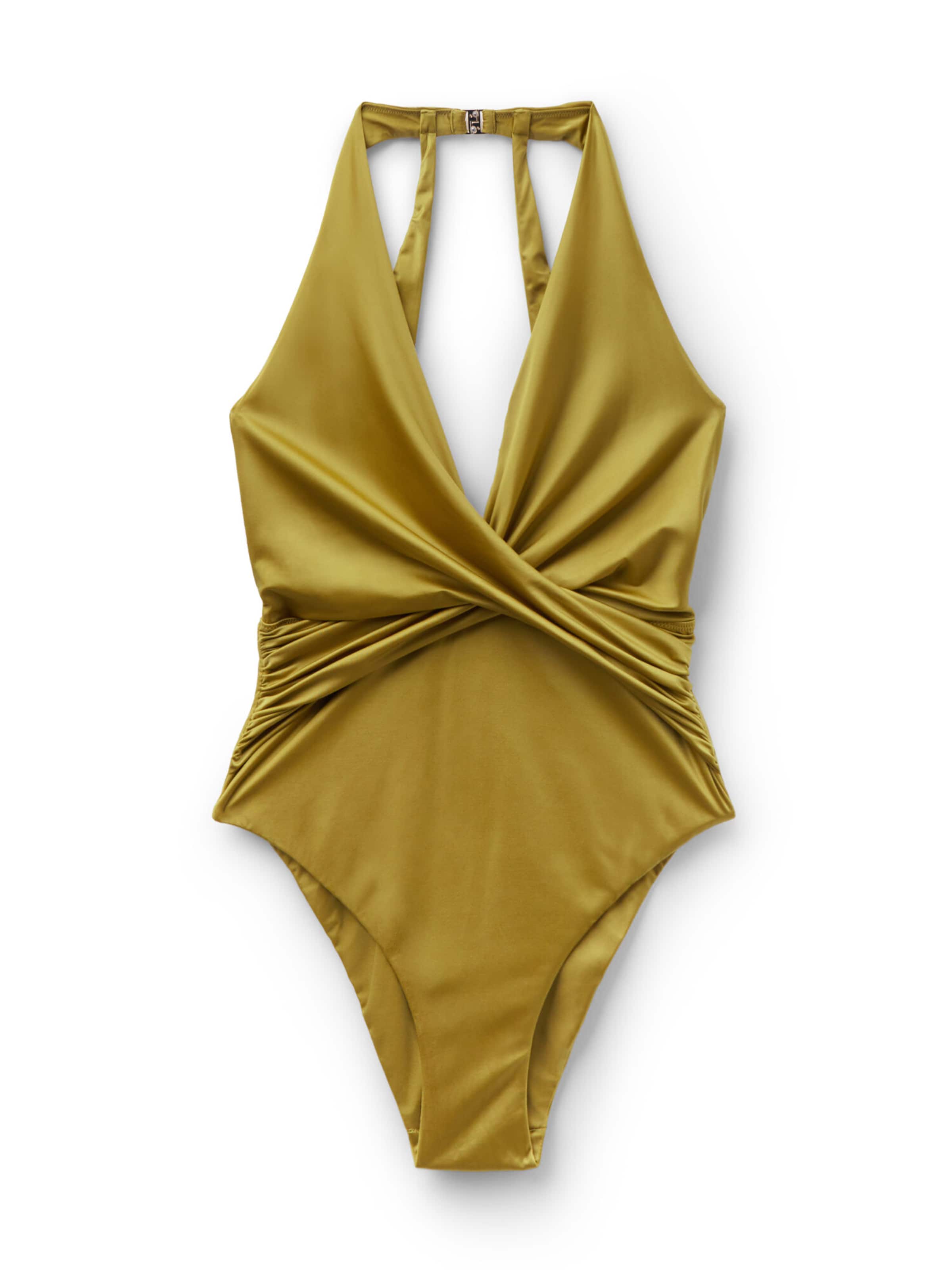 CALZEDONIA Swimsuit 'Shiny Satin' in Yellow: front