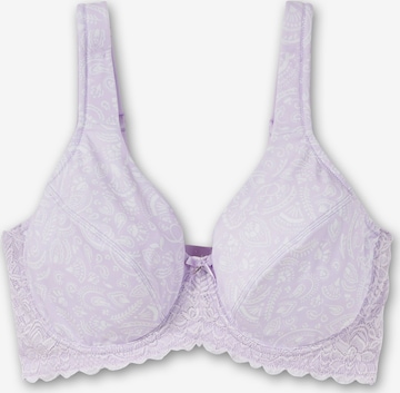 SHEEGO Minimiser Bra in Purple: front